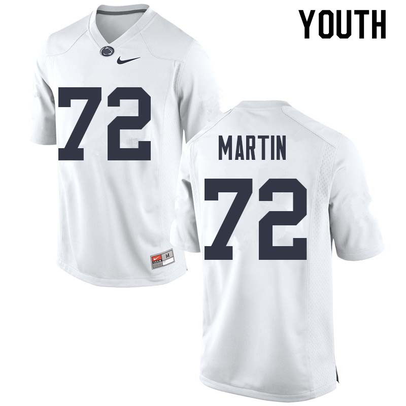 NCAA Nike Youth Penn State Nittany Lions Robbie Martin #72 College Football Authentic White Stitched Jersey AXW2298XU